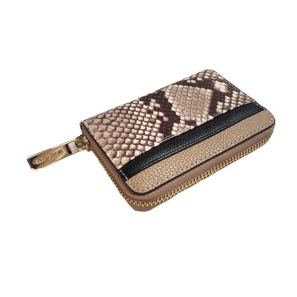 Michael Kors Jet Set Small Zip Card Case Snake Skin - Picture 3 of 8
